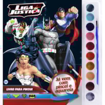 LIGA DA JUSTIÇA LIVRO PARA PINTAR COM AQUARELA