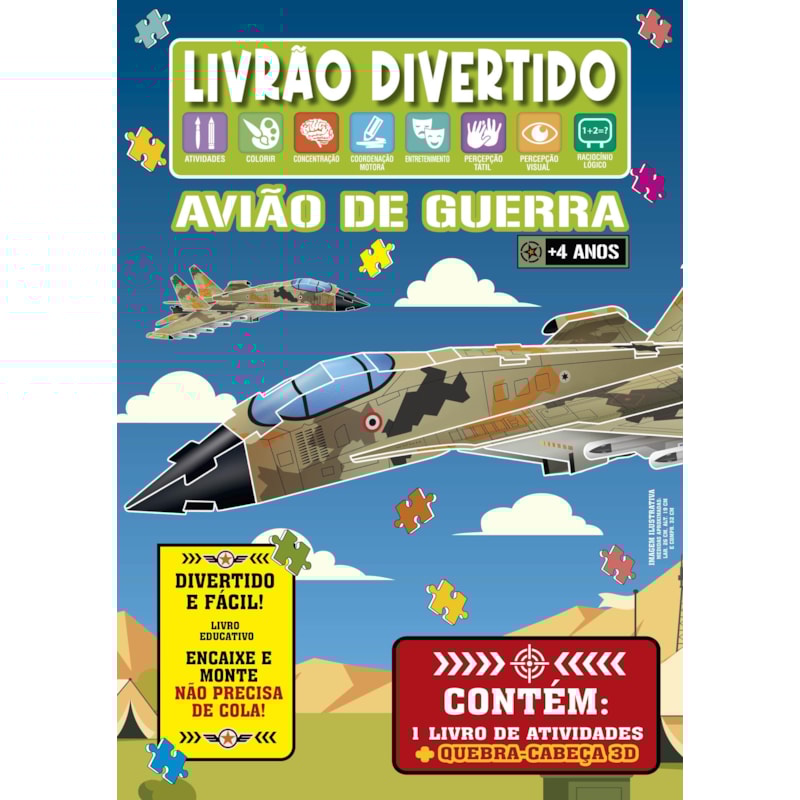 LIVRÃO DIVERTIDO - AVIÃO DE GUERRA