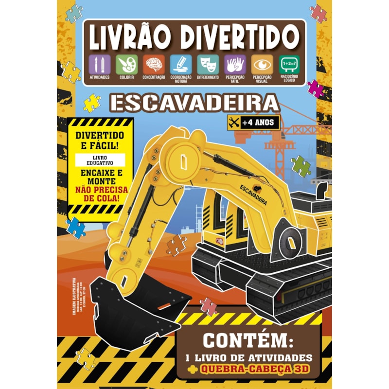 LIVRÃO DIVERTIDO - ESCAVADEIRA