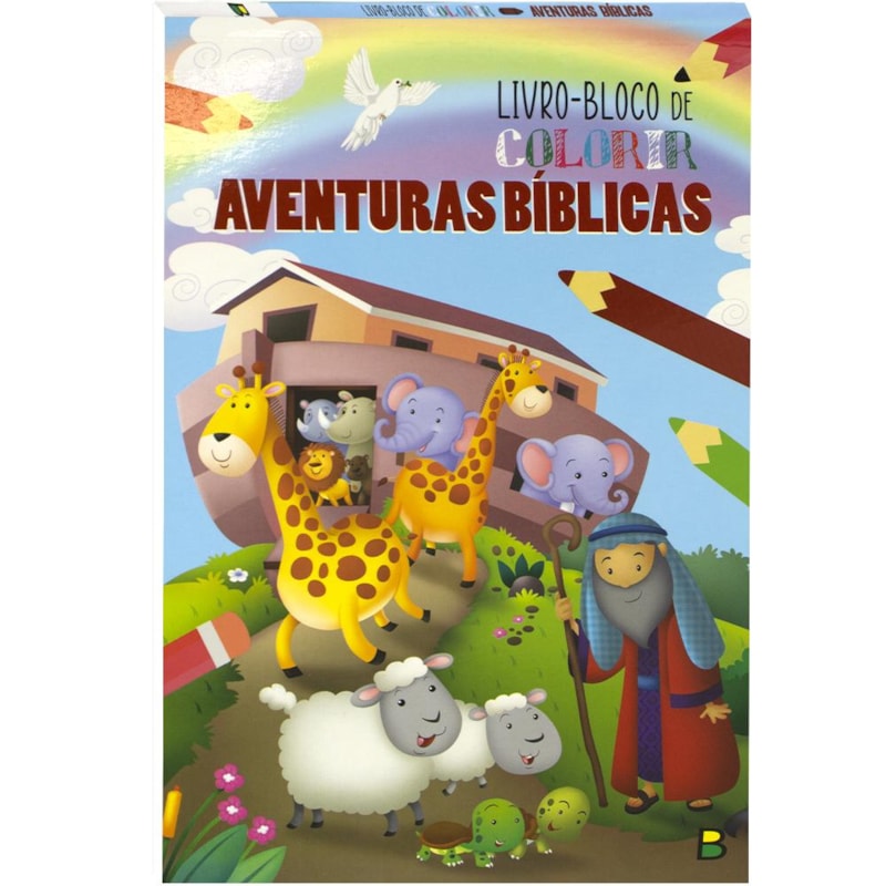 LIVRO-BLOCO DE COLORIR: AVENTURAS BÍBLICAS