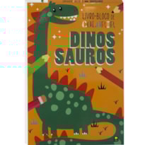 LIVRO-BLOCO DE COLORIR: DINOSSAUROS