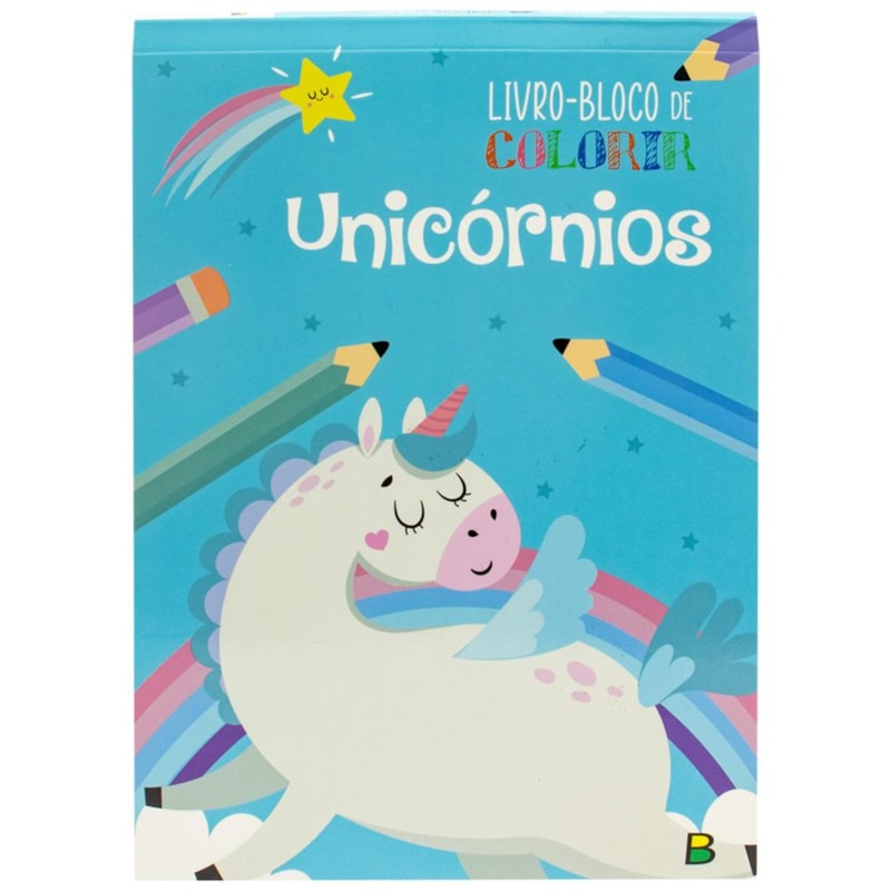 LIVRO-BLOCO DE COLORIR: UNICÓRNIOS