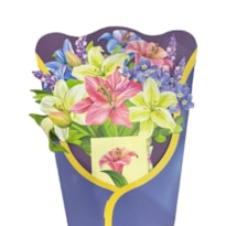 LIVRO CARTAO FLORES ORQUIDEAS 3D