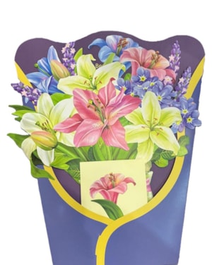 LIVRO CARTAO FLORES ORQUIDEAS 3D