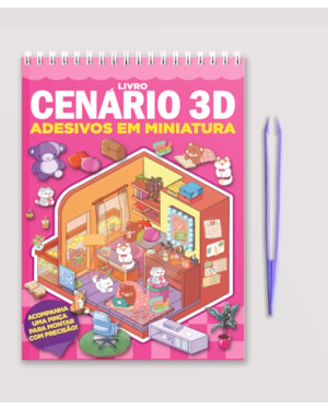 LIVRO CENÁRIO 3D - MONTE CENÁRIOS COM ADESIVOS EM MINIATURA