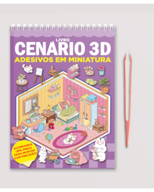 LIVRO CENÁRIO 3D - MONTE CENÁRIOS COM ADESIVOS EM MINIATURA