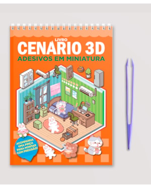 LIVRO CENÁRIO 3D - MONTE CENÁRIOS COM ADESIVOS EM MINIATURA