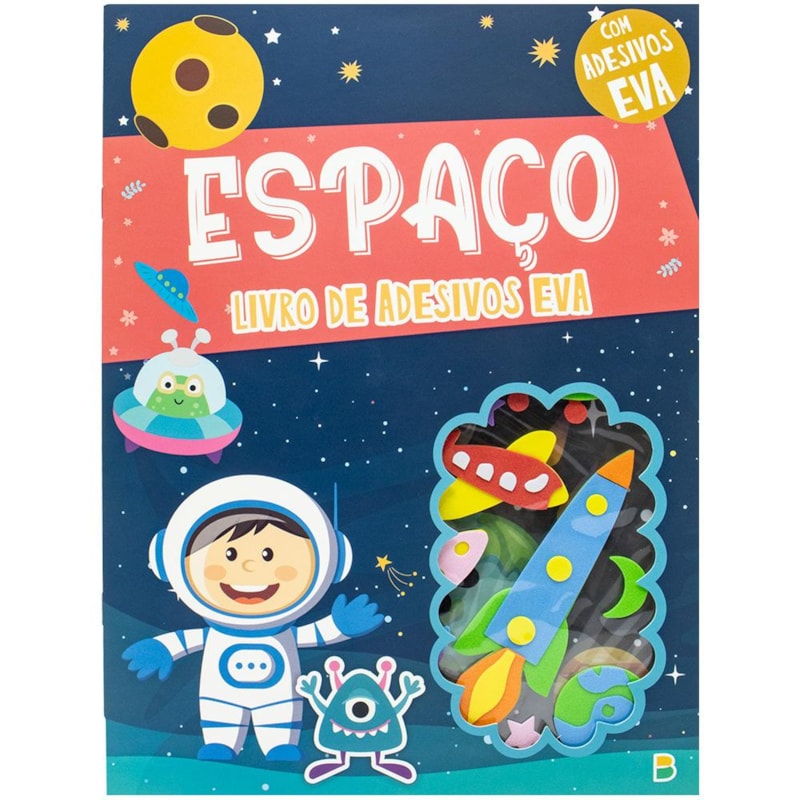 LIVRO COM ADESIVOS EM EVA: ESPAÇO