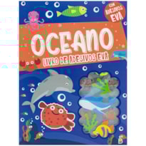 LIVRO COM ADESIVOS EM EVA: OCEANO