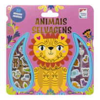 LIVRO COM ADESIVOS FOFINHOS: ANIMAIS SELVAGENS