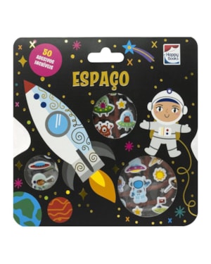 LIVRO COM ADESIVOS FOFINHOS: ESPAÇO