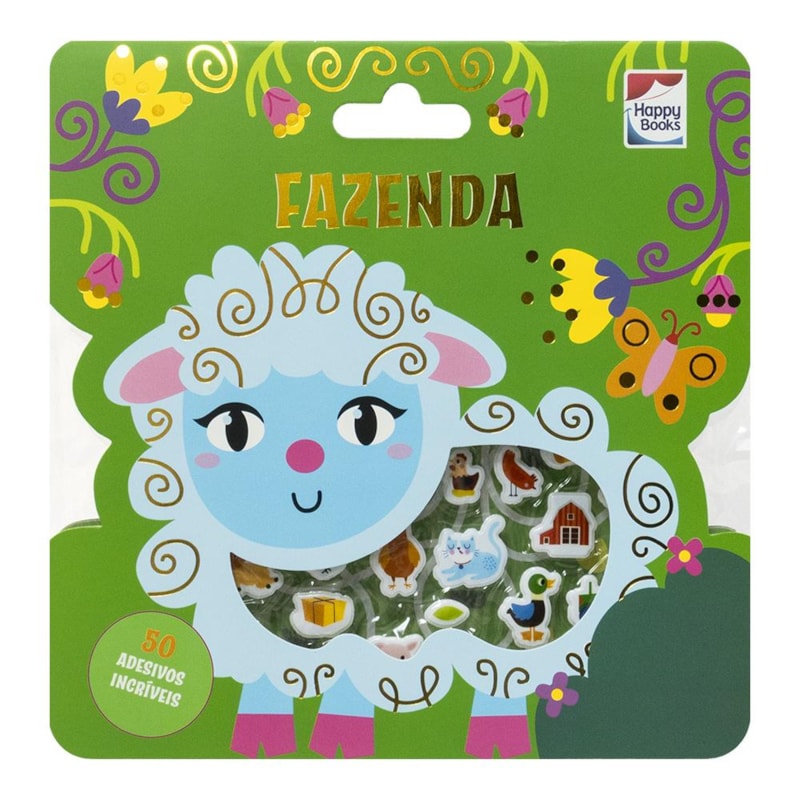 LIVRO COM ADESIVOS FOFINHOS: FAZENDA
