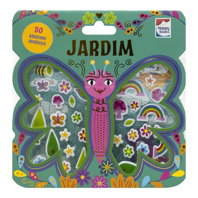 LIVRO COM ADESIVOS FOFINHOS: JARDIM