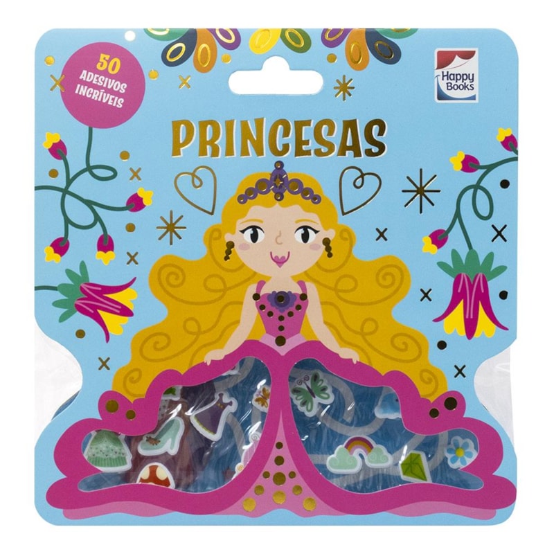 LIVRO COM ADESIVOS FOFINHOS: PRINCESAS