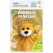 LIVRO COM FANTOCHE: ANIMAIS DA SELVA