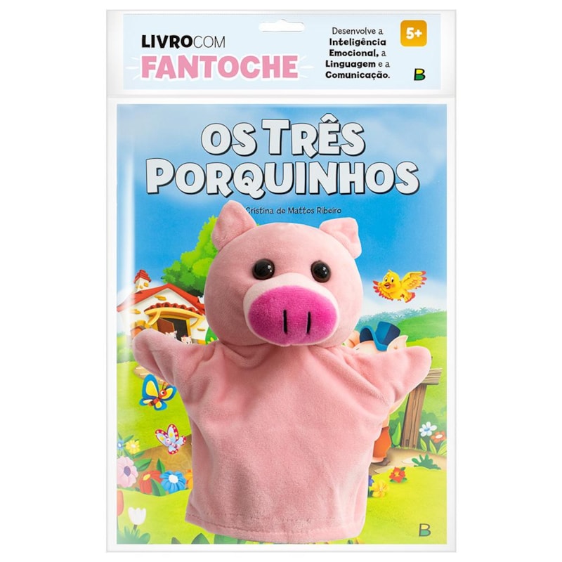 LIVRO COM FANTOCHE: TRÊS PORQUINHOS, OS