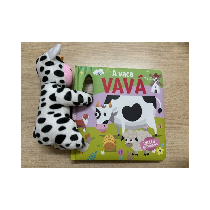 Livro com pelúcia - A vaca Vavá