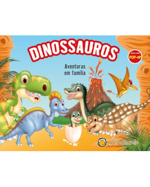 Livro com pop-up - dinossauros - aventura em família