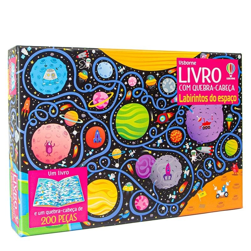 LIVRO COM QUEBRA-CABEÇA - LABIRINTOS DO ESPAÇO