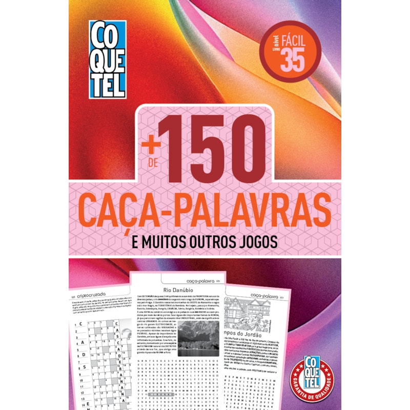 LIVRO COQUETEL + 150 CAÇA-PALAVRAS 35: NÍVEL FÁCIL