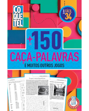 LIVRO COQUETEL + 150 CAÇA-PALAVRAS FÁCIL 34