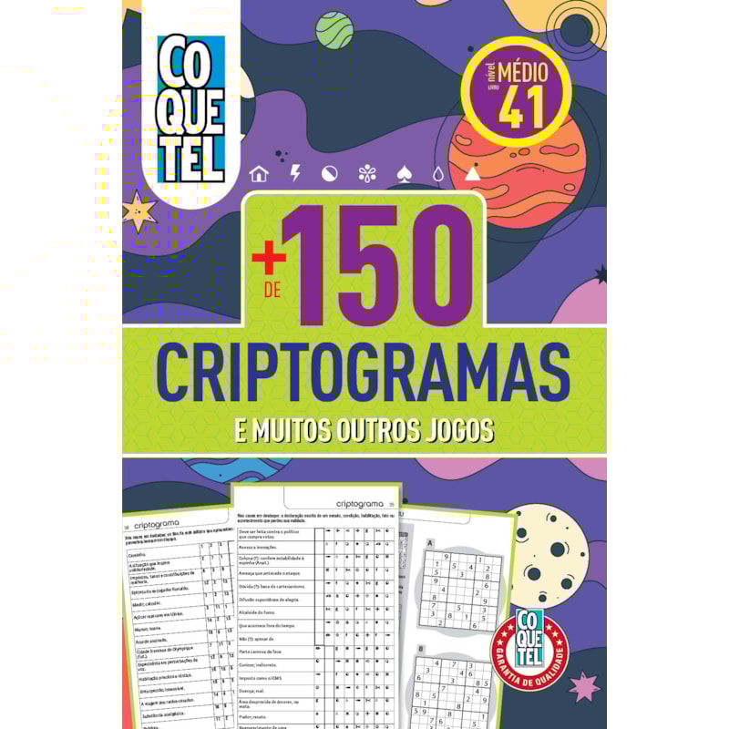 LIVRO COQUETEL + 150 CRIPTOGRAMAS 41