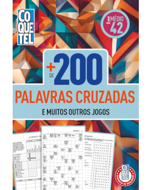 LIVRO COQUETEL + 200 PALAVRAS-CRUZADAS 42: NÍVEL MÉDIO