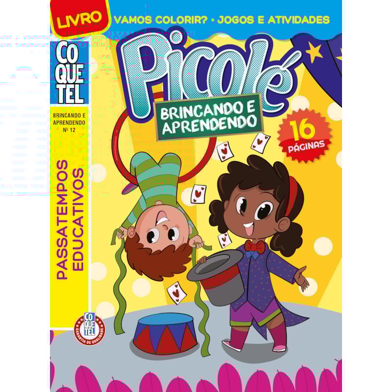 LIVRO COQUETEL BRINCANDO APRENDENDO 12: PASSATEMPOS EDUCATIVOS
