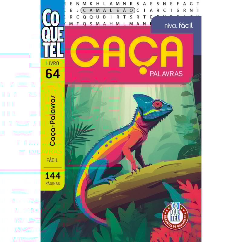 LIVRO COQUETEL CAÇA-PALAVRAS 64: NÍVEL FÁCIL