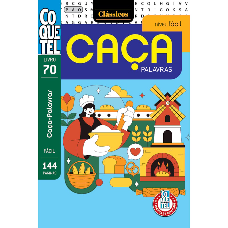 LIVRO COQUETEL CAÇA PALAVRAS 70: NÍVEL FÁCIL