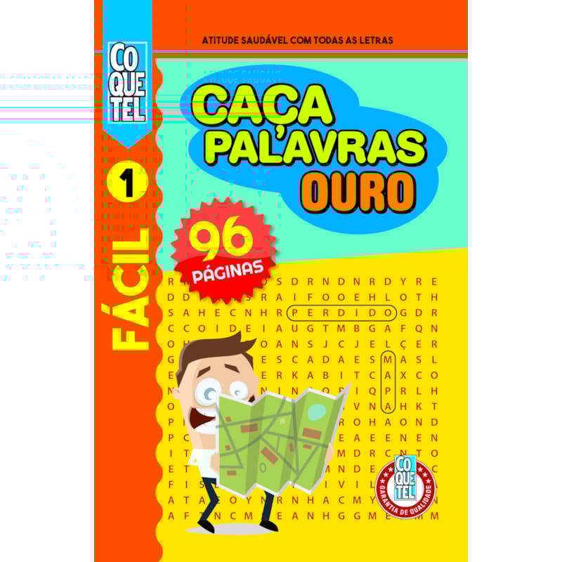 LIVRO COQUETEL CAÇA-PALAVRAS OURO 1
