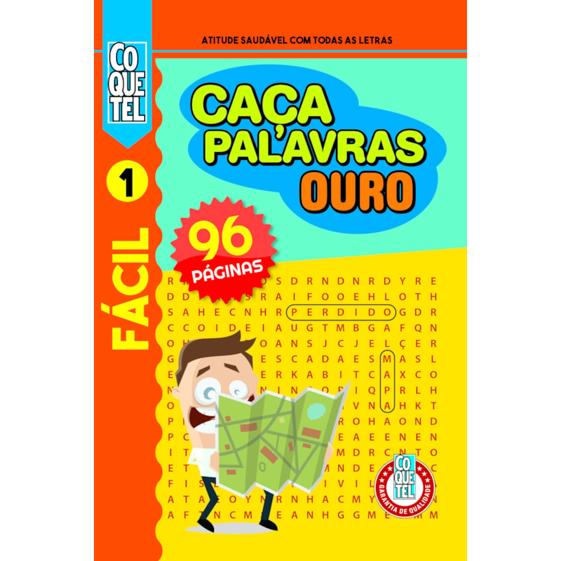 LIVRO COQUETEL CAÇA-PALAVRAS OURO 1