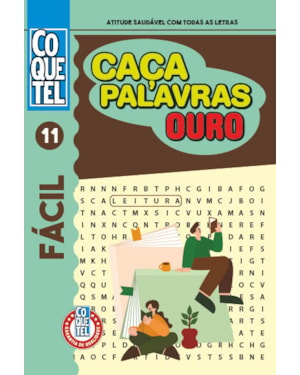 LIVRO COQUETEL CAÇA-PALAVRAS OURO 11: NÍVEL FÁCIL