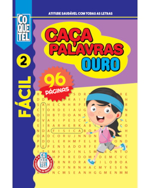 LIVRO COQUETEL CAÇA-PALAVRAS OURO 2
