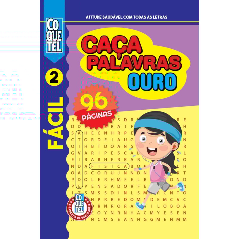 LIVRO COQUETEL CAÇA-PALAVRAS OURO 2