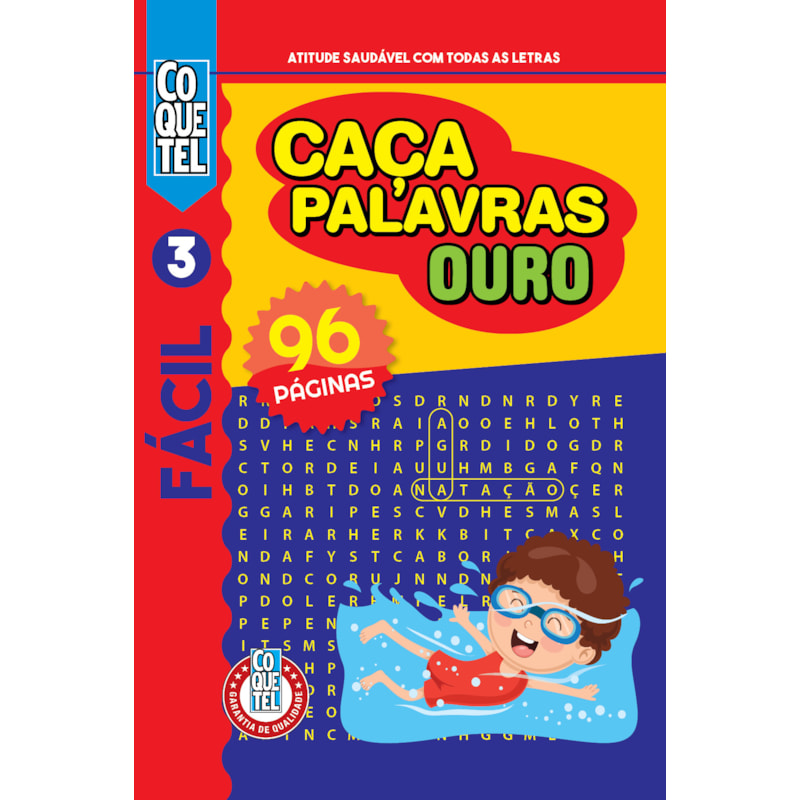 LIVRO COQUETEL CAÇA-PALAVRAS OURO 3