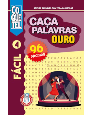 LIVRO COQUETEL CAÇA-PALAVRAS OURO 4: NÍVEL FÁCIL