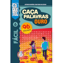 LIVRO COQUETEL CAÇA-PALAVRAS OURO 6: NÍVEL FÁCIL