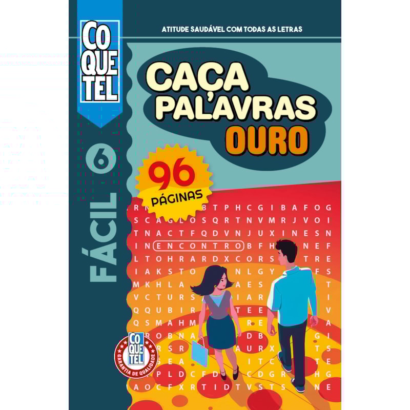 LIVRO COQUETEL CAÇA-PALAVRAS OURO 6: NÍVEL FÁCIL