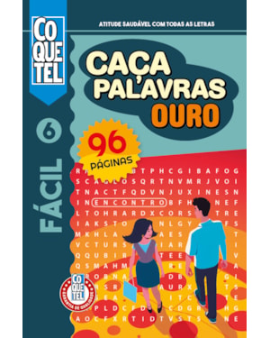 LIVRO COQUETEL CAÇA-PALAVRAS OURO 6: NÍVEL FÁCIL