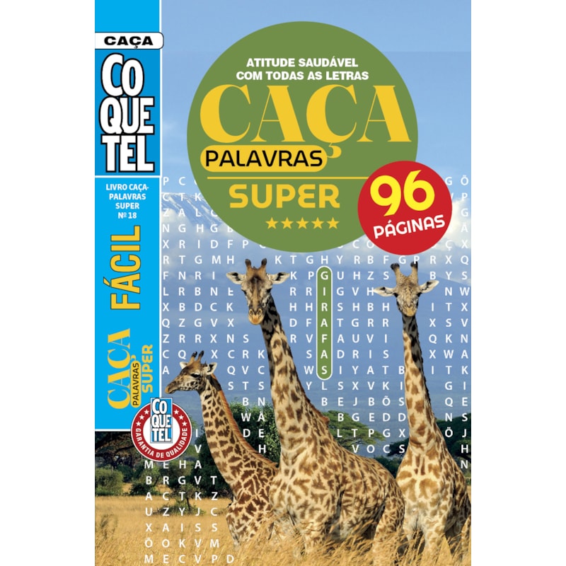 LIVRO COQUETEL CAÇA-PALAVRAS SUPER 18