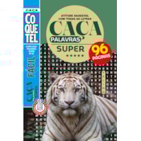 LIVRO COQUETEL CAÇA-PALAVRAS SUPER 19: ATITUDE SAUDÁVEL COM TODAS AS LETRAS