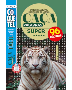 LIVRO COQUETEL CAÇA-PALAVRAS SUPER 19: ATITUDE SAUDÁVEL COM TODAS AS LETRAS