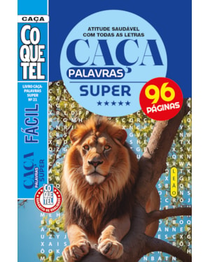 LIVRO COQUETEL CAÇA-PALAVRAS SUPER 21: ATITUDE SAUDÁVEL COM TODAS AS LETRAS