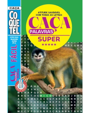 Livro coquetel caça-palavras super 22: atitude saudável com todas as letras