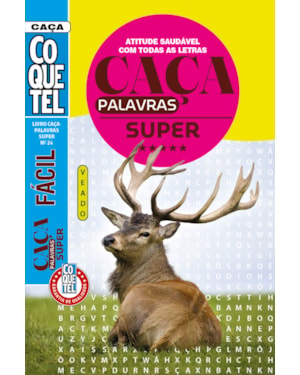 LIVRO COQUETEL CAÇA-PALAVRAS SUPER 24 S/P: ATITUDE SAUDÁVEL COM TODAS AS LETRAS