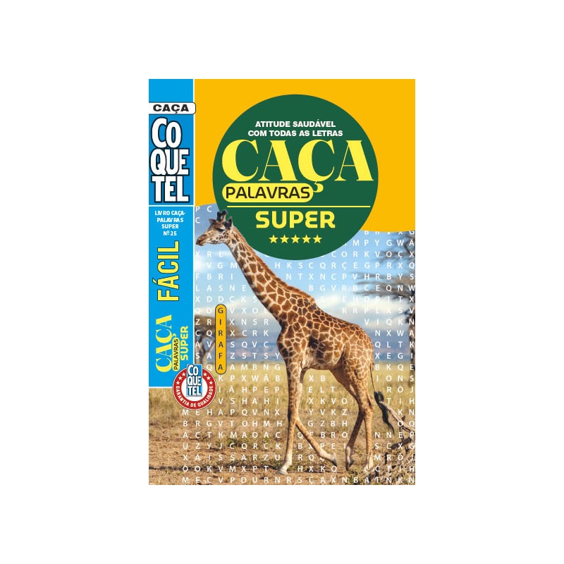 LIVRO COQUETEL CAÇA-PALAVRAS SUPER 25: ATITUDE SAUDÁVEL COM TODAS AS LETRAS