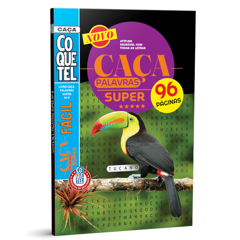 LIVRO COQUETEL CAÇA PALAVRAS SUPER NÍVEL FÁCIL ED 08
