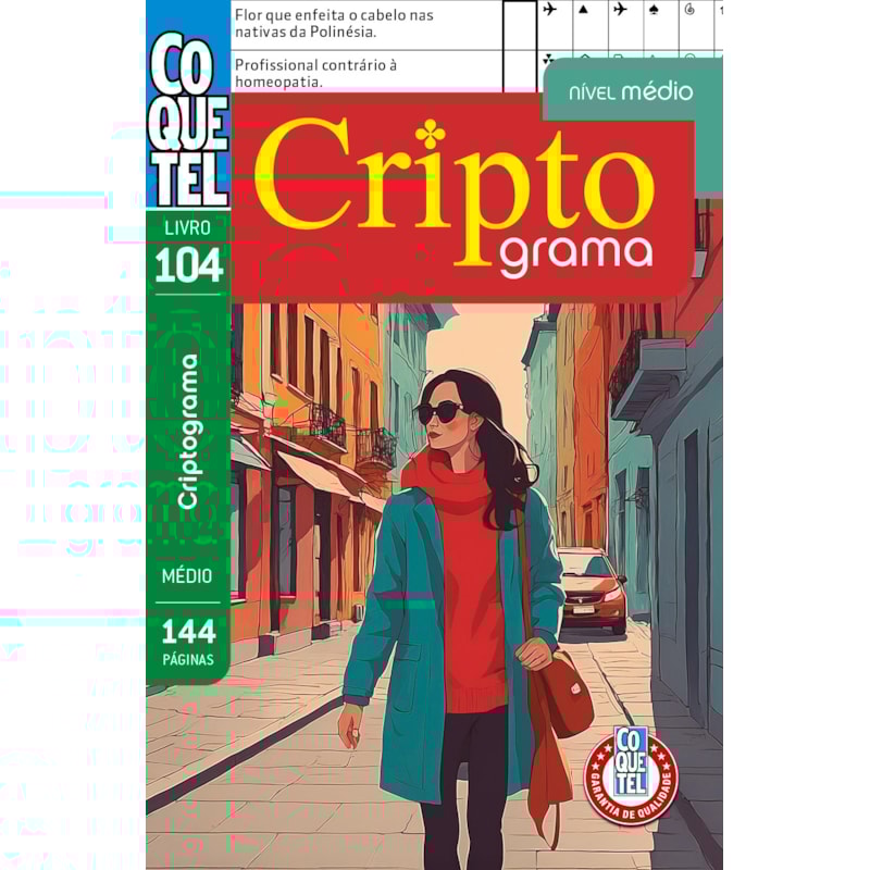 LIVRO COQUETEL CRIPTOGRAMA 104: NÍVEL MÉDIO