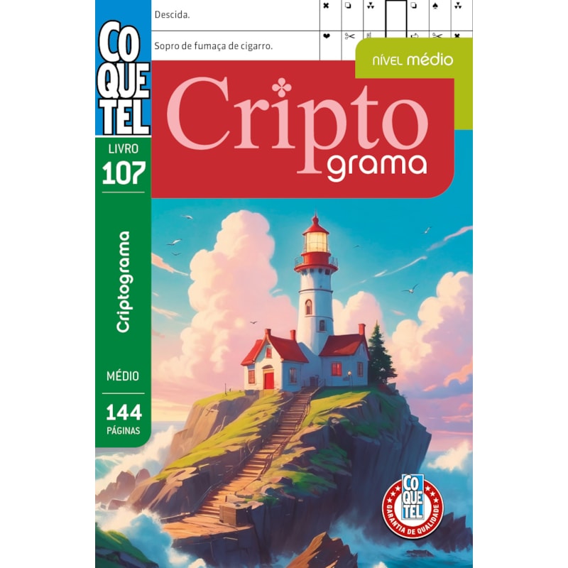 LIVRO COQUETEL CRIPTOGRAMA 107: NÍVEL MÉDIO